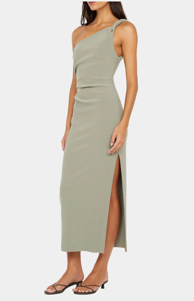 Ariven Asym Midi Dress Sage