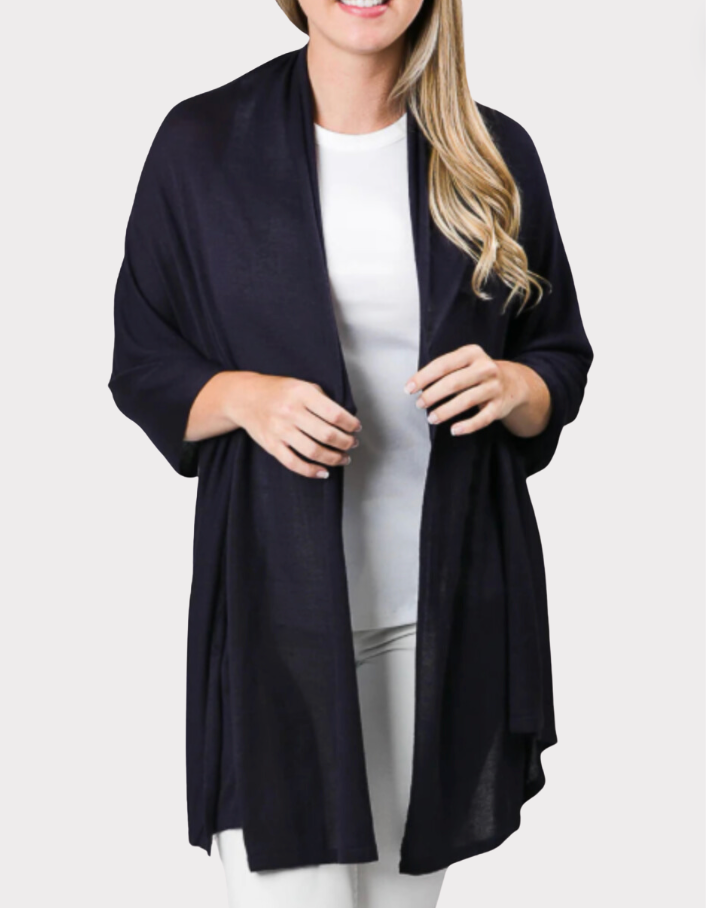 Ari Bamboo Shawl Navy