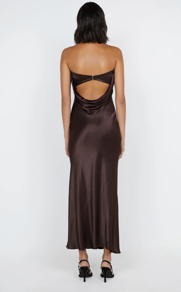 Moon Dance Strapless Dress Dark Chocolate