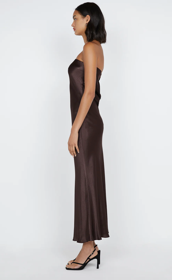 Moon Dance Strapless Dress Dark Chocolate