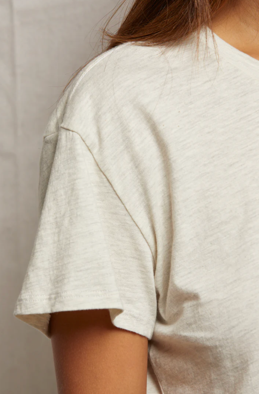 Harley Cotton Short Sleeve Boxy Crew Tee Oatmeal