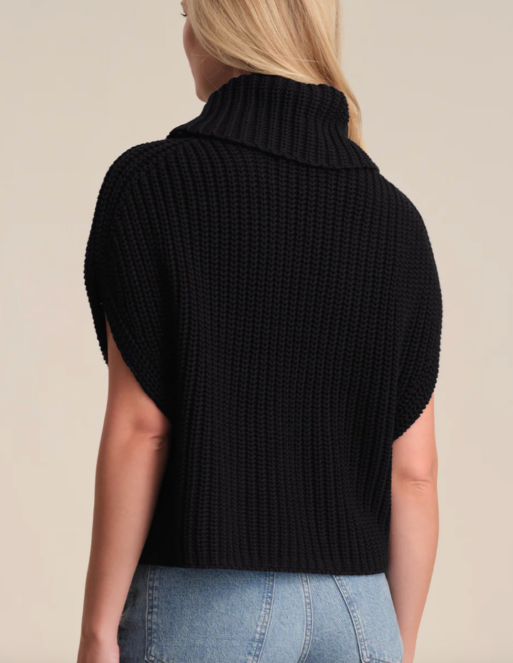 Cate Sleeveless Turtleneck Sweater Black