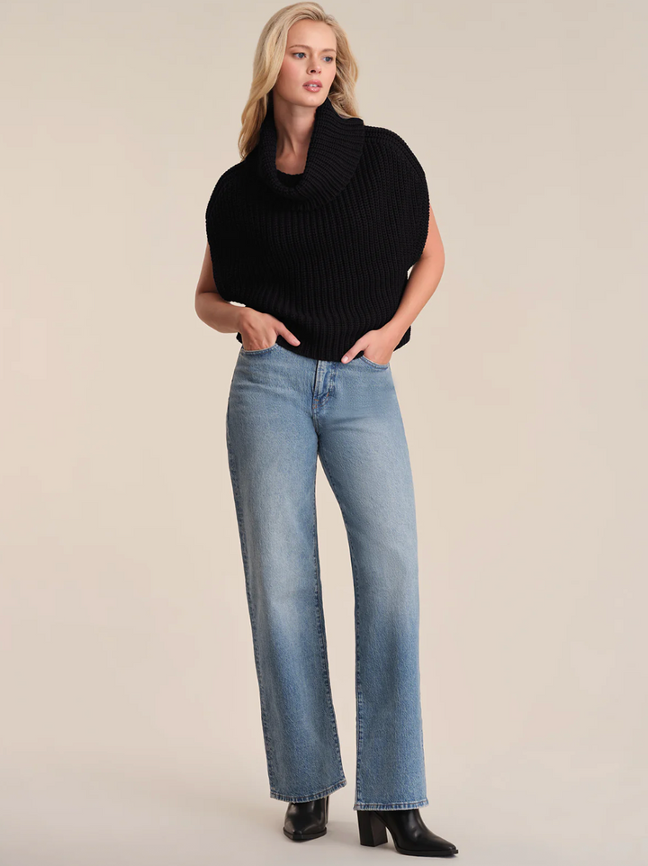 Cate Sleeveless Turtleneck Sweater Black