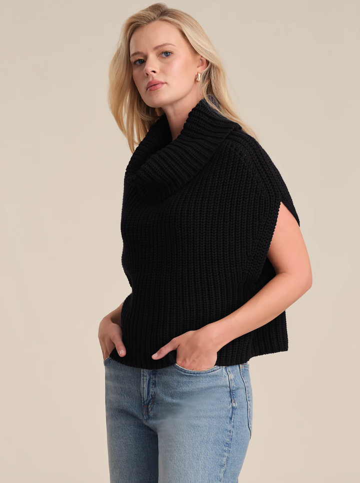 Cate Sleeveless Turtleneck Sweater Black