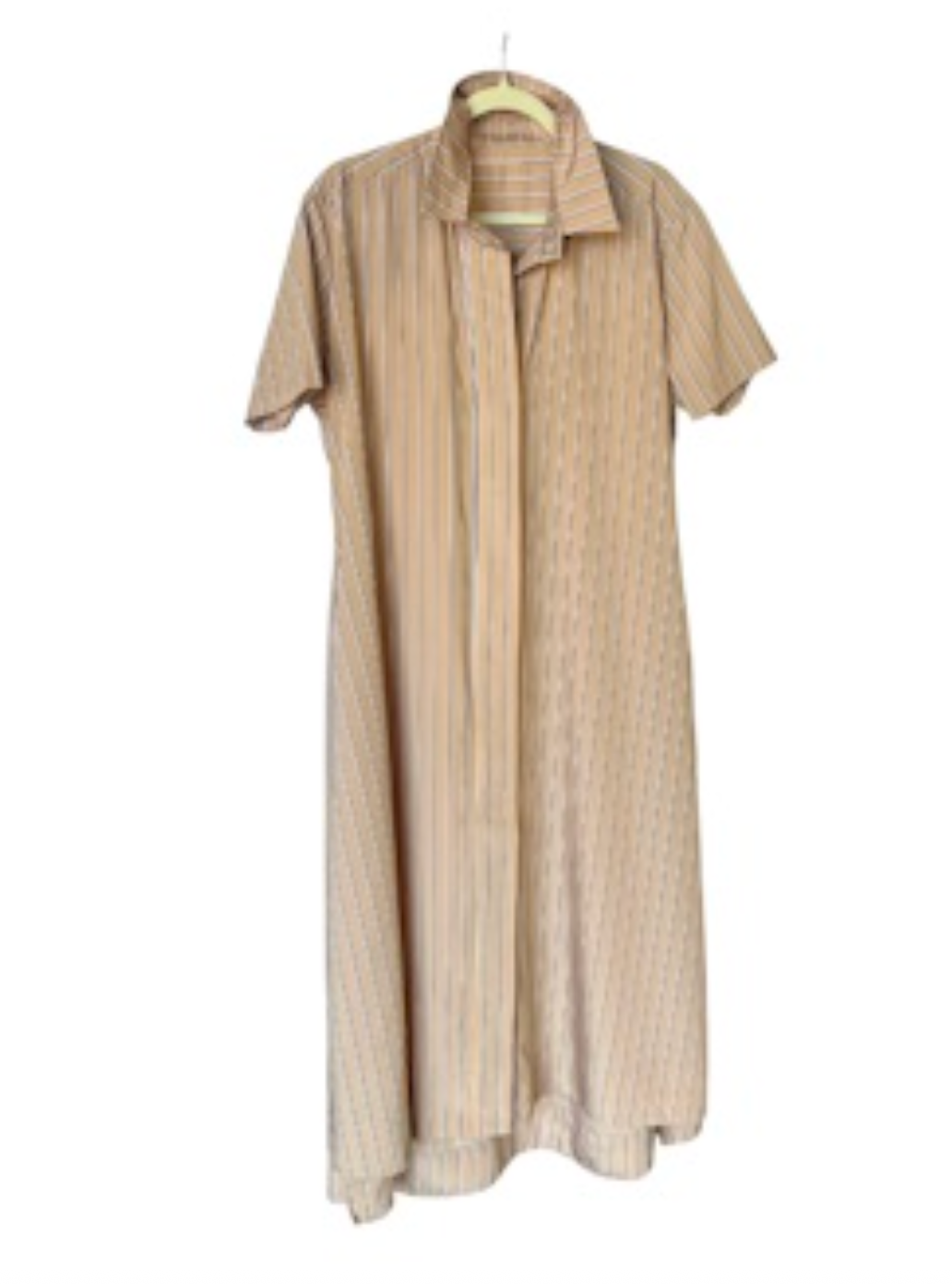 Millie Dress Long Khaki Stripe