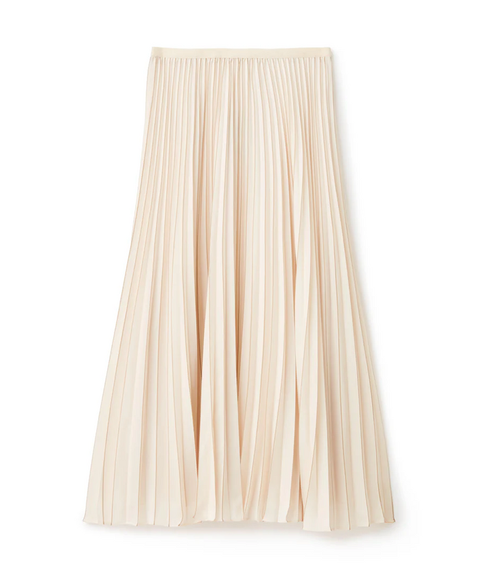 Claudia Pleated Skirt Ecru