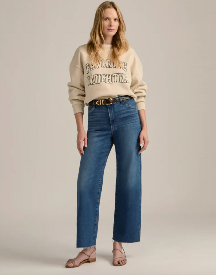 Cropped Collegiate Sweatshirt French Oak/Snow White