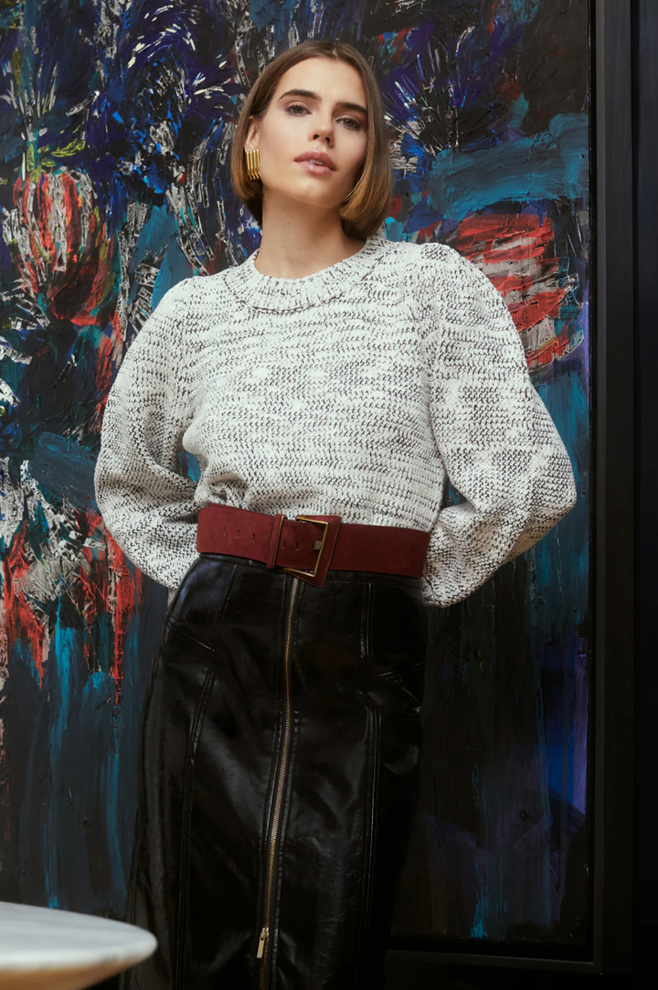 Charlotte Sweater Ivory/Black