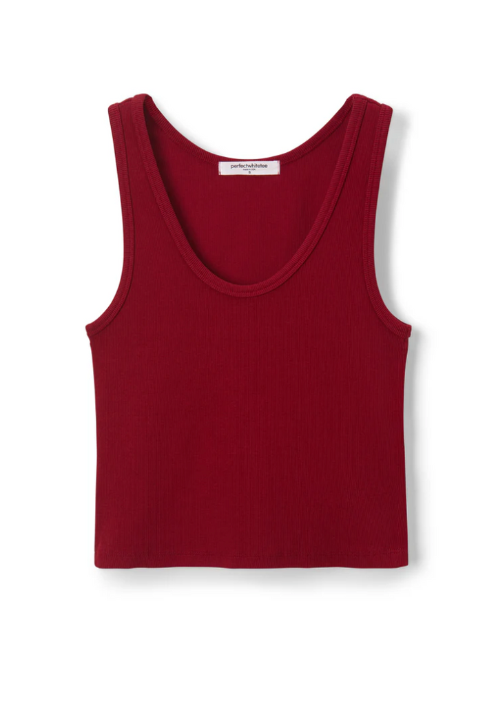 Blondie Structured Rib Bra Friendly Tank Maple