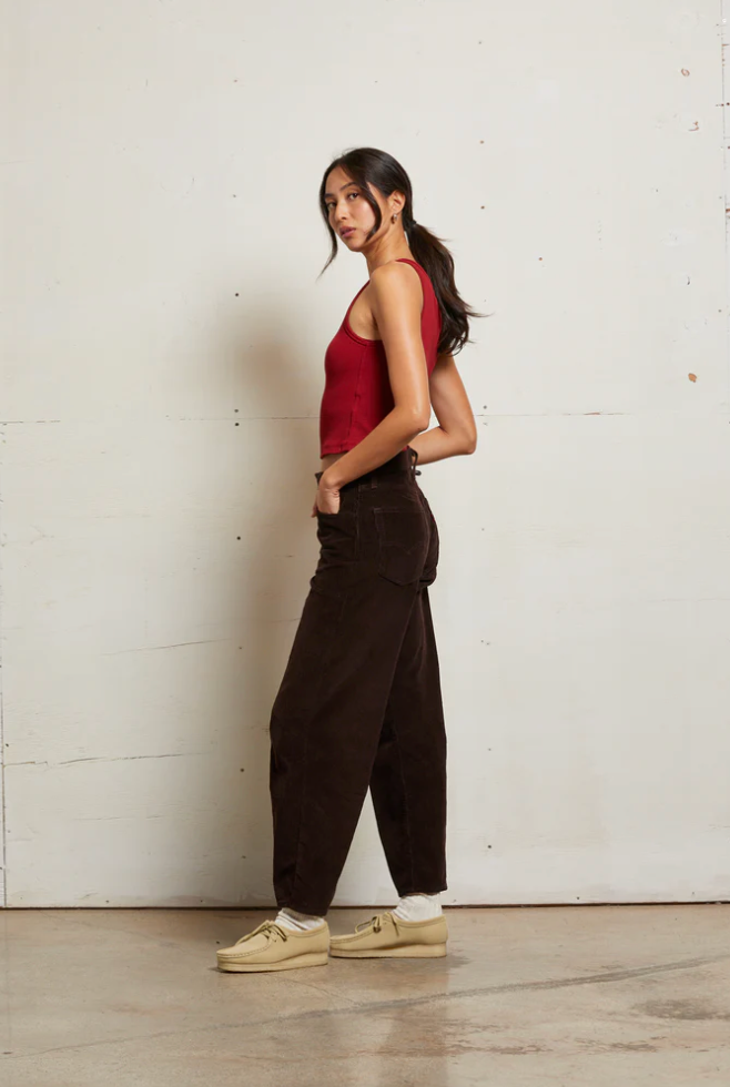 Blondie Structured Rib Bra Friendly Tank Maple