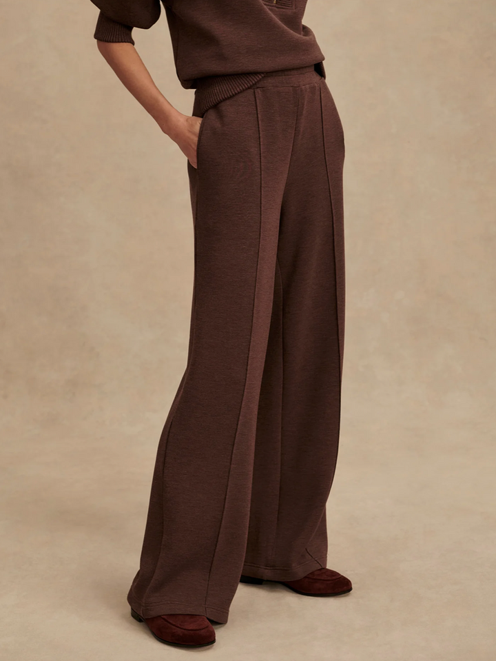 The Wide Leg Pant 30 Coffee Bean Marl