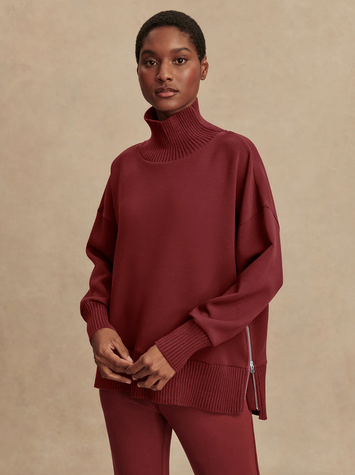 Barker High Neck Sweat New Maroon