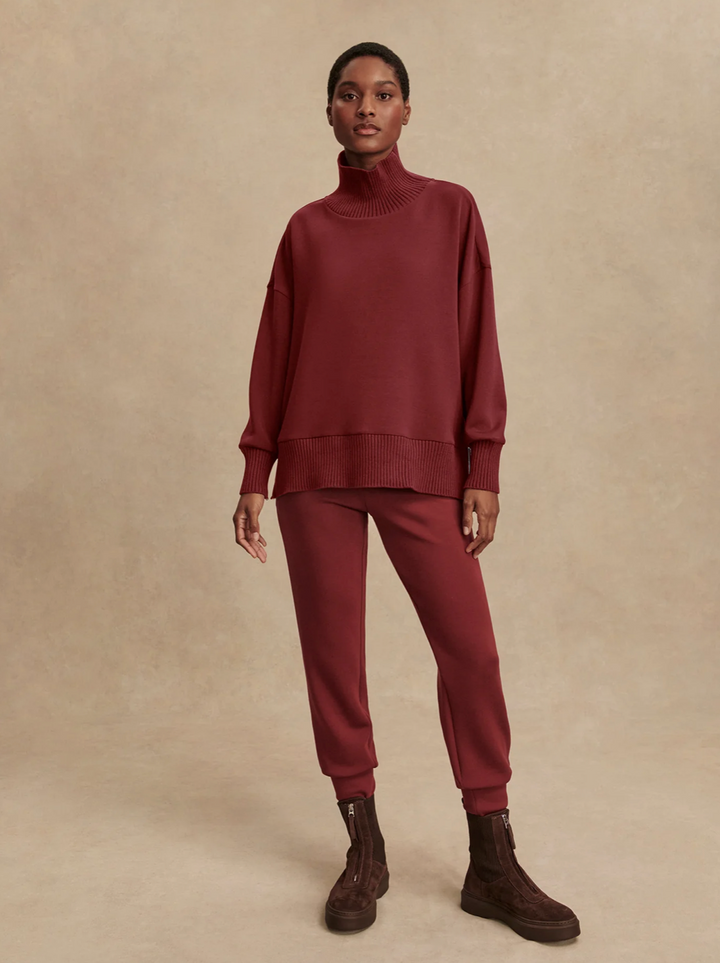 Barker High Neck Sweat New Maroon