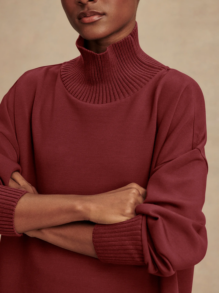 Barker High Neck Sweat New Maroon