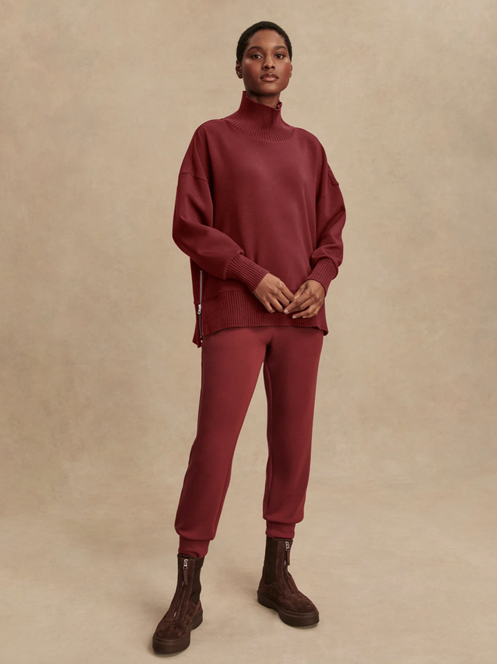 Barker High Neck Sweat New Maroon