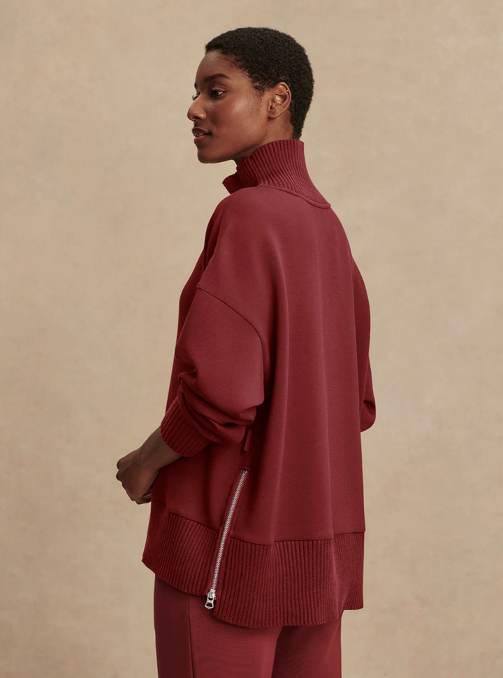 Barker High Neck Sweat New Maroon