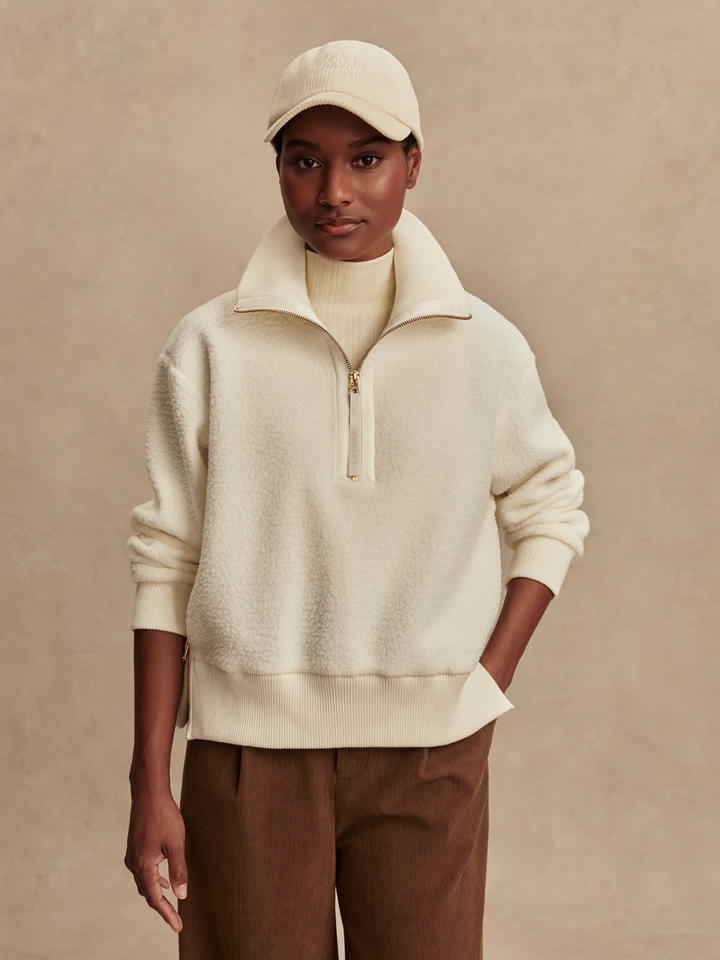 Roselle Half Zip Fleece Egret