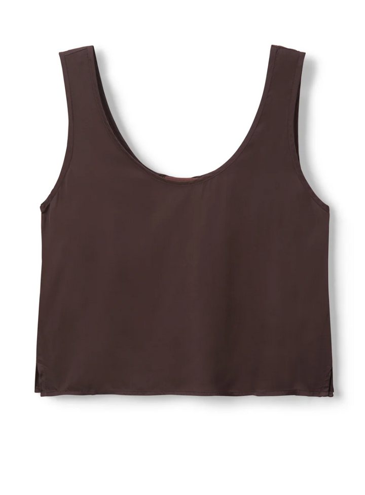 Silvie Satin Scoop Neck Tank