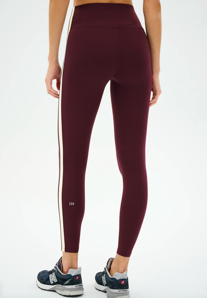 Clare High Waist Rigor 7/8 Dk Cherry/Creme