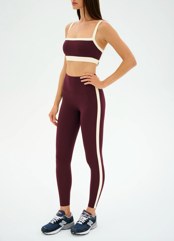 Clare High Waist Rigor 7/8 Dk Cherry/Creme