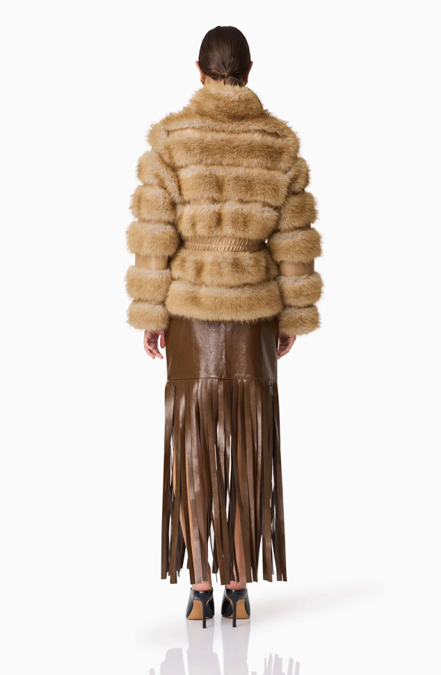 Aisling Faux Fur and Leather Jacket