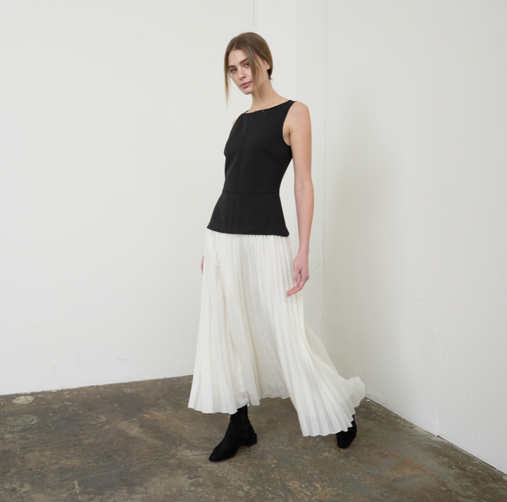 Piper Pleated Skirt Midi Dress