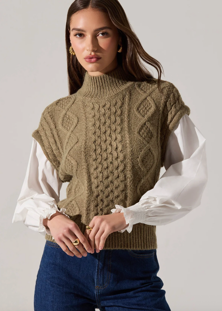 Angeline Mixed Media Sweater