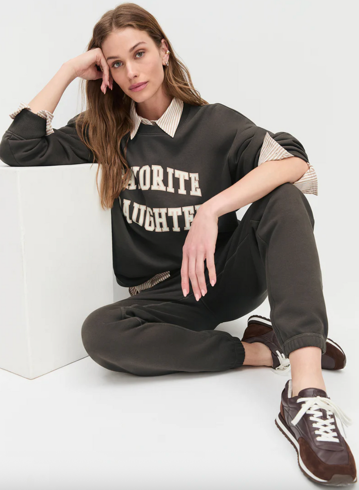 Collegiate Sweatshirt Coffee/Gardenia