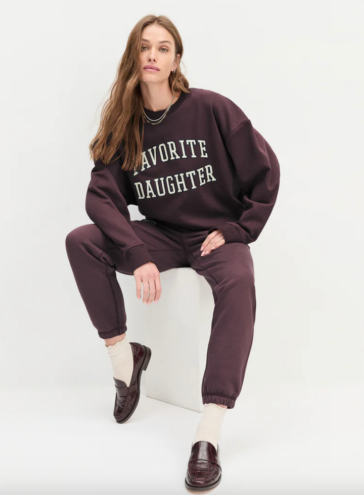 Collegiate Sweatshirt Burgundy/Gardenia