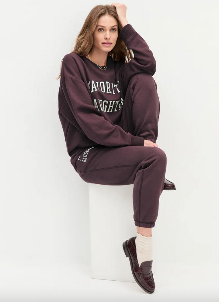 Collegiate Sweatshirt Burgundy/Gardenia