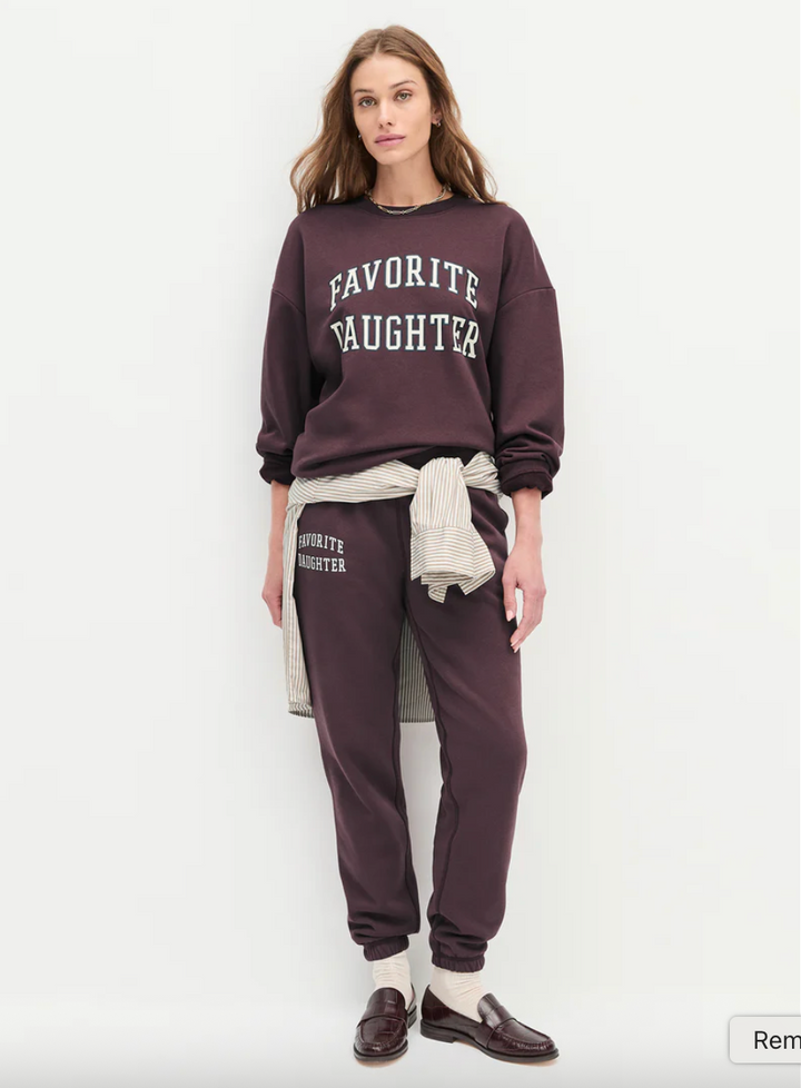 Collegiate Sweatshirt Burgundy/Gardenia