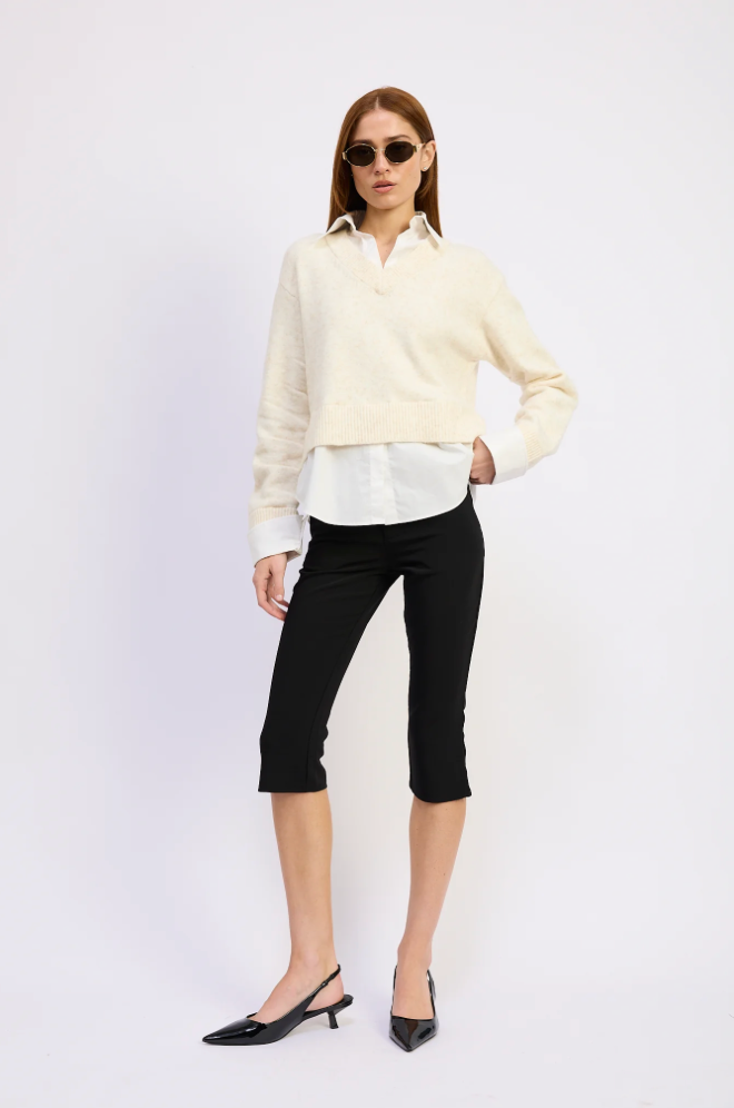 Stenston Mixed Media Pullover