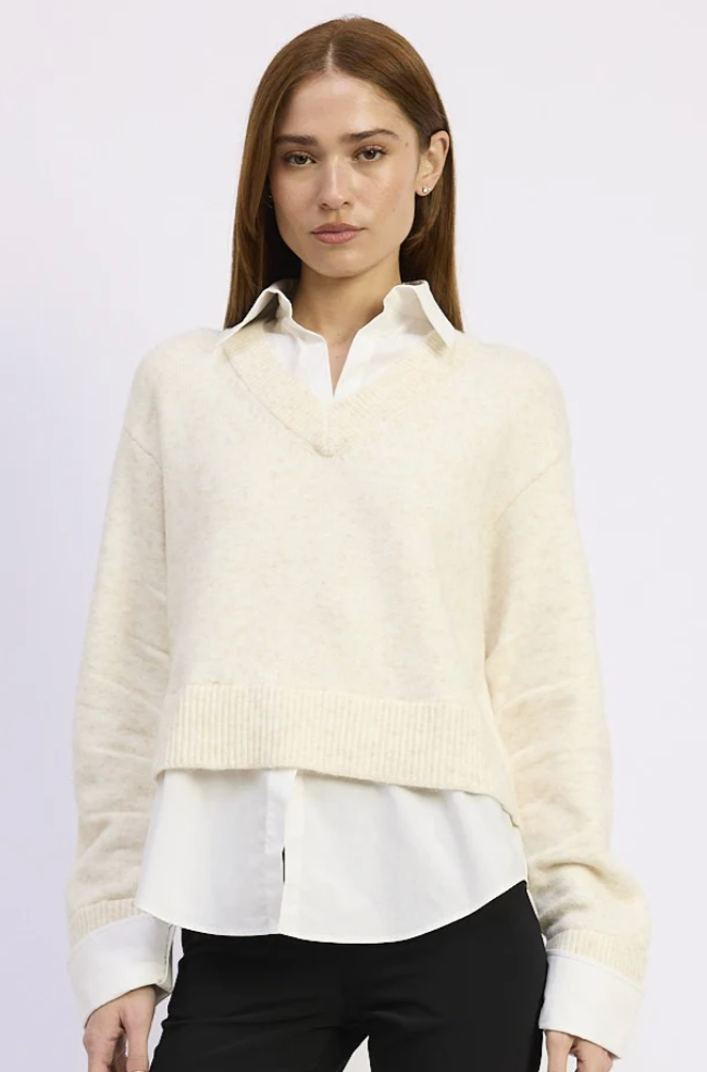 Stenston Mixed Media Pullover
