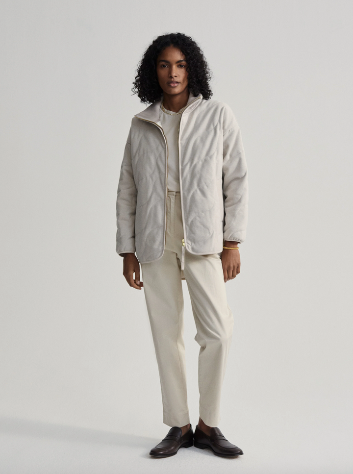 Libby Plush Quilt Jacket Ivory
