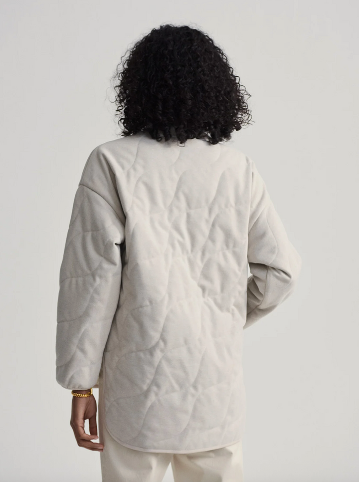 Libby Plush Quilt Jacket Ivory