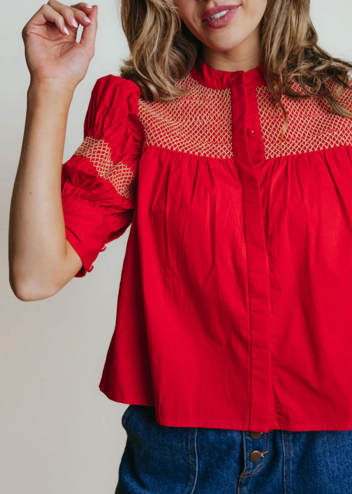 Sutton Blouse Red