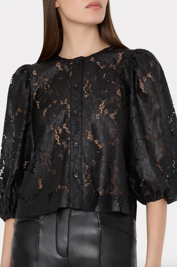 Nannie Textured Lace Top