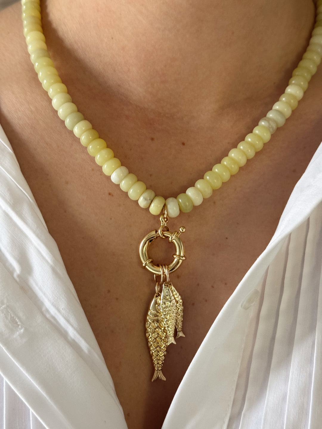 Lime Fish On Necklace