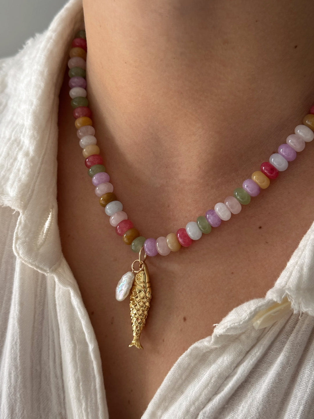 Pearl & Fish Necklace