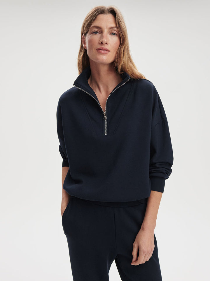Hawley Half Zip Sweat Navy