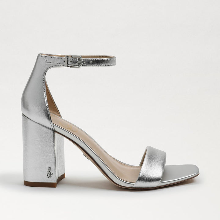 Daniella Block Heel Sandal Metallic Silver