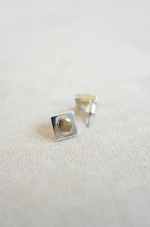Geometric Stud Earring Silver
