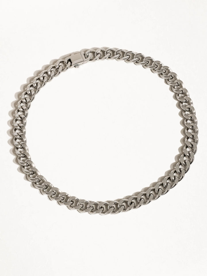 Will 18K Gold Non-Tarnish Classic Bold Chain Necklace Silver