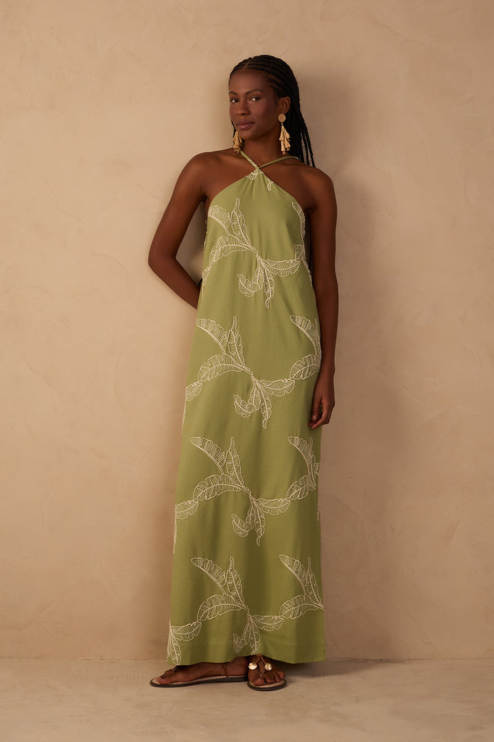 Nature Halter Maxi Dress