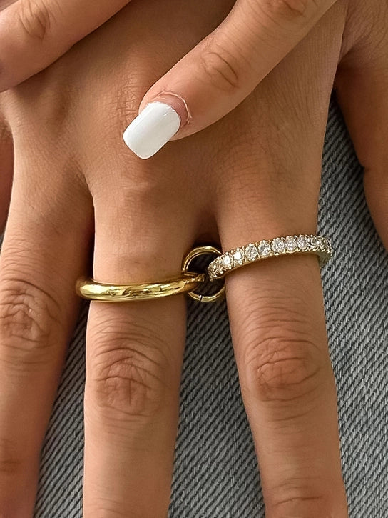 Justine 18K Gold Non-Tarnish Ring