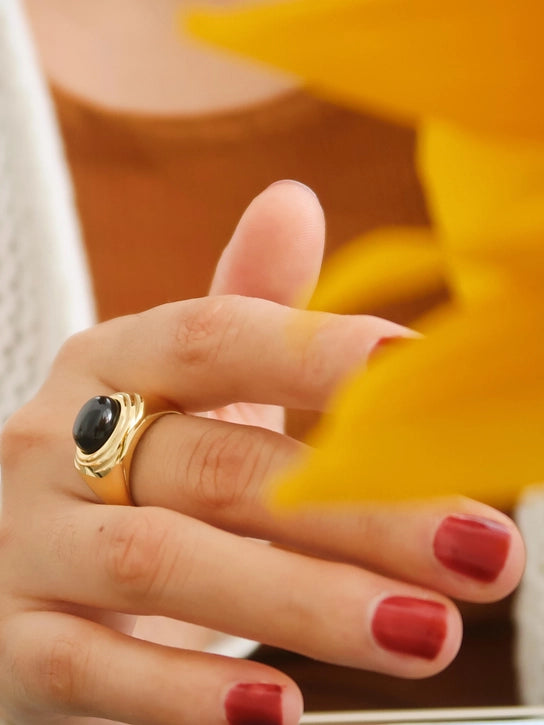 Palmer 18K Gold Non-Tarnish Ring