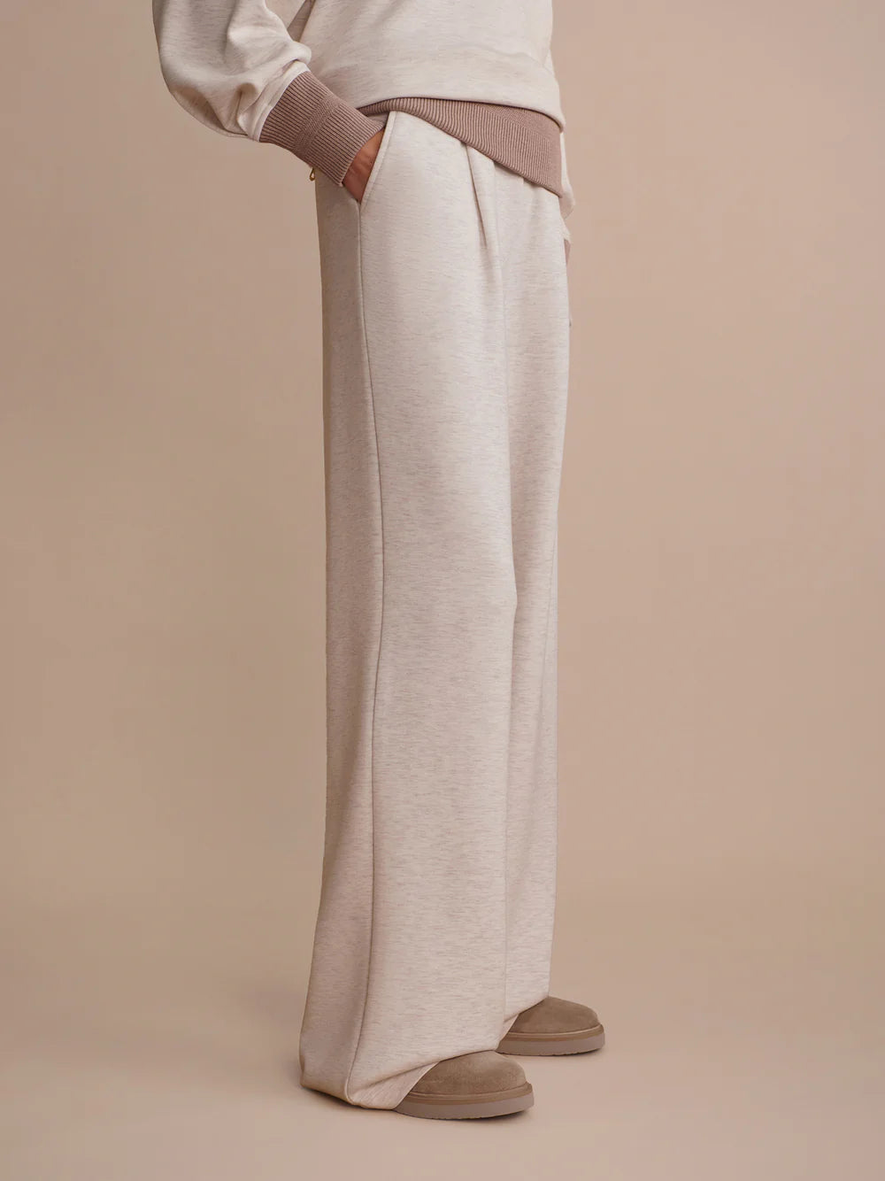 The Extra Wide Leg Pant 29.5 Ivory Marl