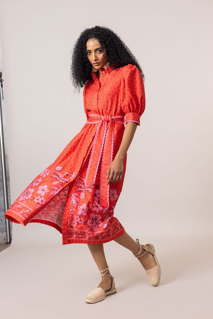 Veronica Print Mix Dress