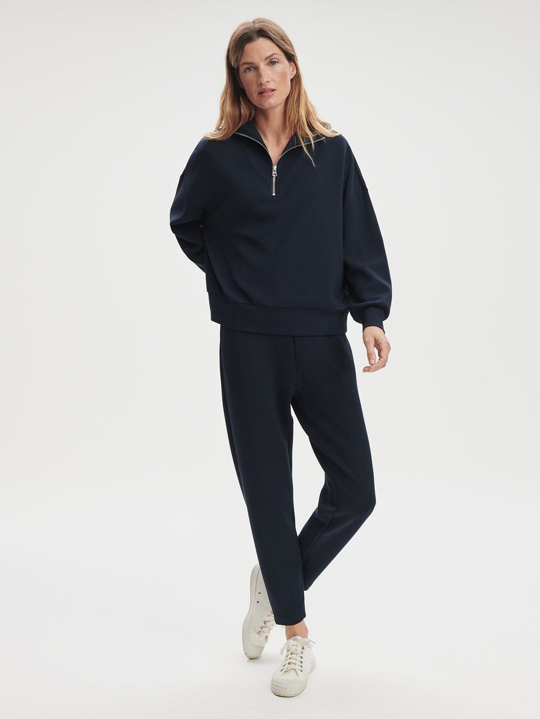 Hawley Half Zip Sweat Navy