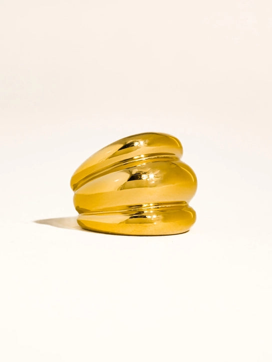 Daelen 18K Gold Non-Tarnish Dome Ring